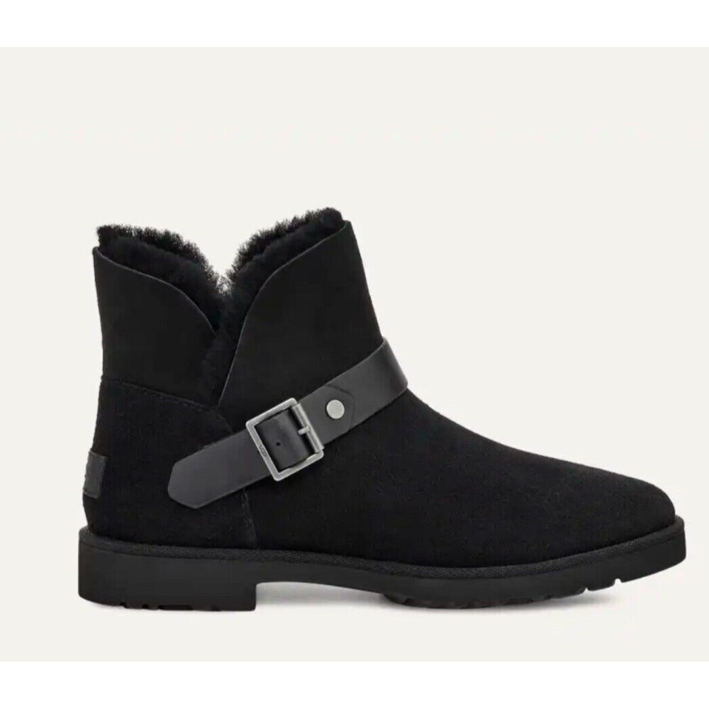 UGG Women’s Timely Short Buckle Boots In Black Sz 5 New